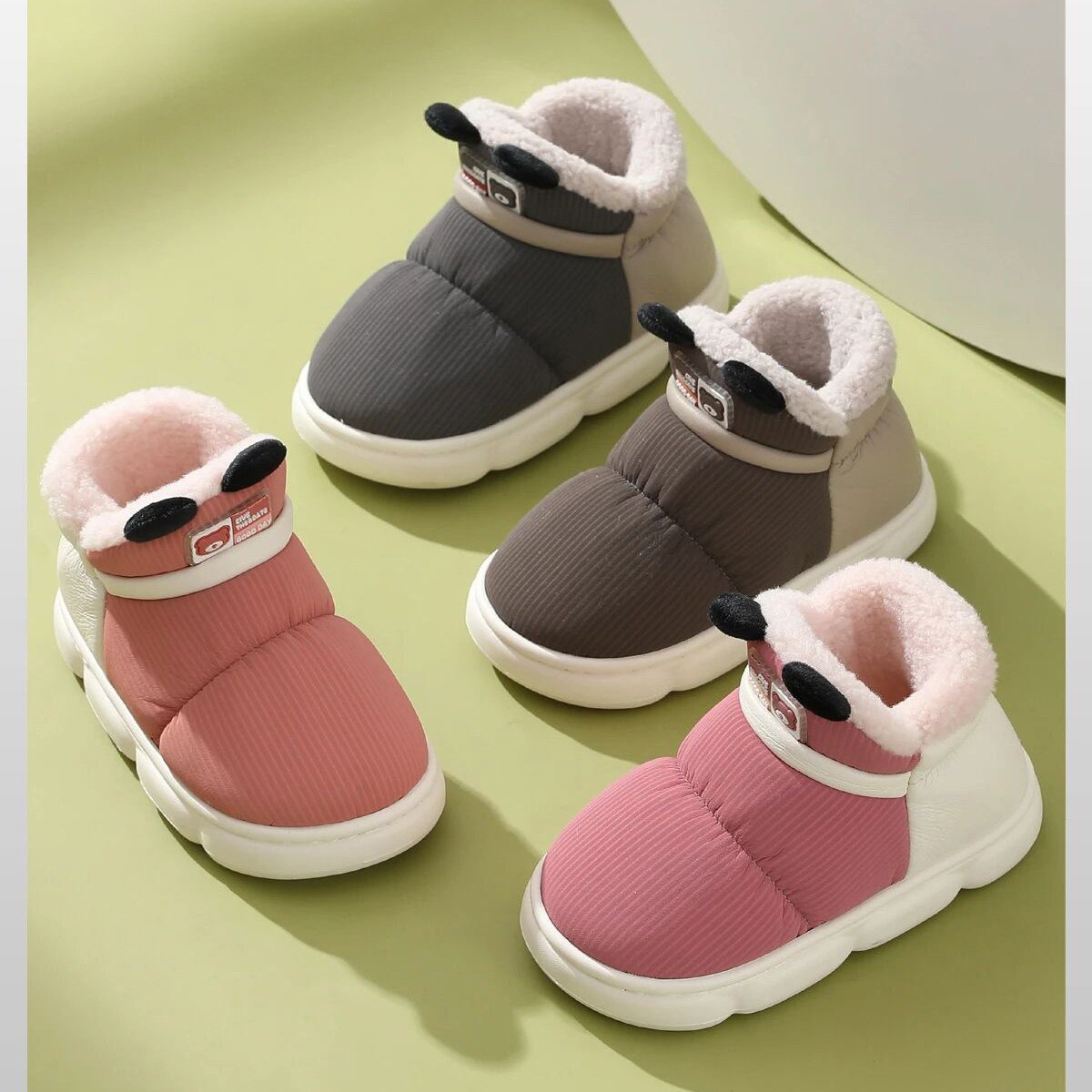 4K-ZYMJ Kids' Outdoor Winter Slippers